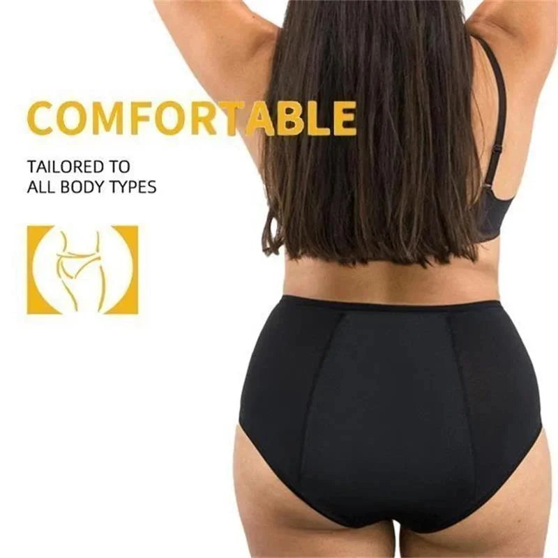 Comfortable Waterproof High Waisted Briefs Plus Sizes