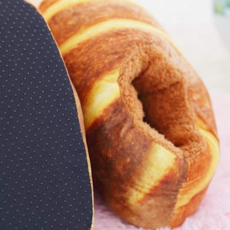Cozy Warm Bread Print Slippers - Befez