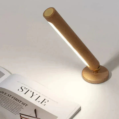 Rustic Wooden Table Lamp
