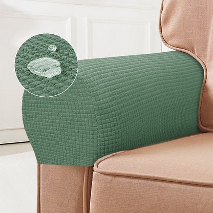 Soft Chair Armrest Covers - Elastic Set of 2, Red
