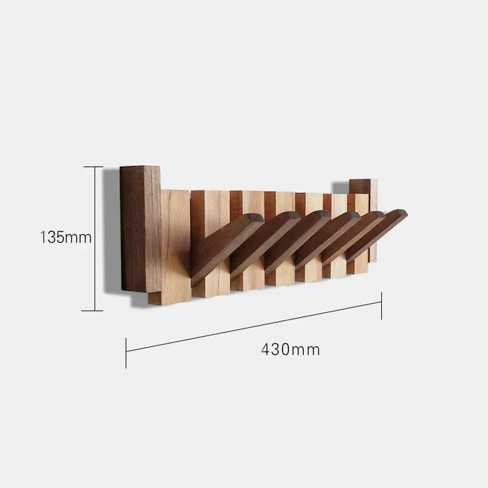 Stylish Wood Coat Stand with Storage Hooks
