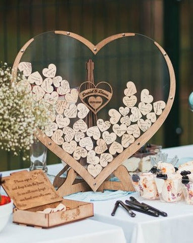 Romantic Heart Shaped Wedding Guest Book