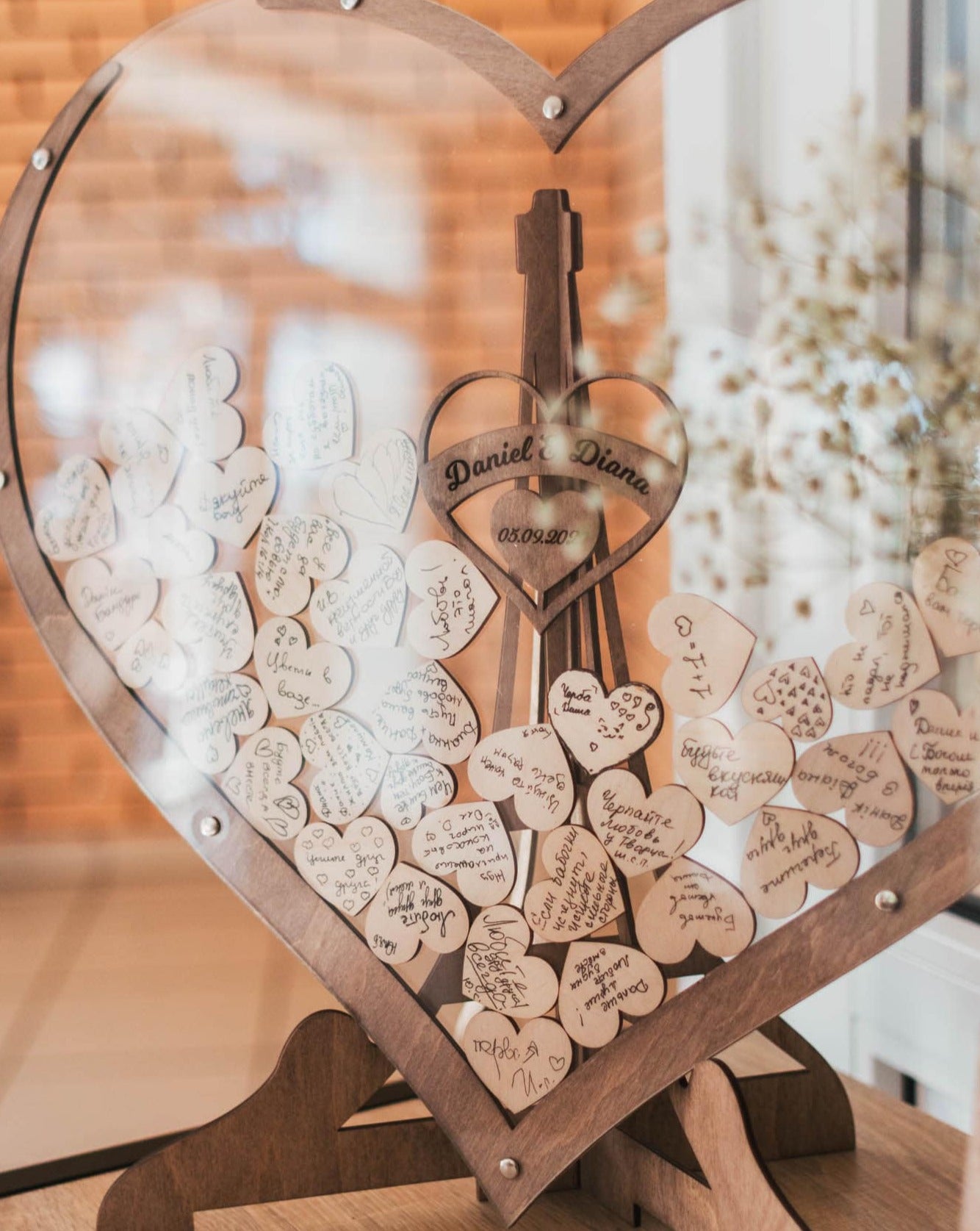 Romantic Heart Shaped Wedding Guest Book