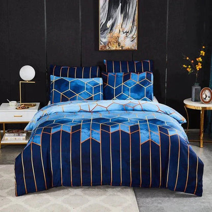 Soft Geometric Bedding Duvet Cover Set
