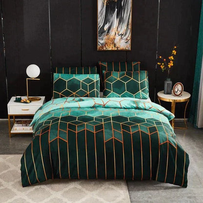 Soft Geometric Bedding Duvet Cover Set