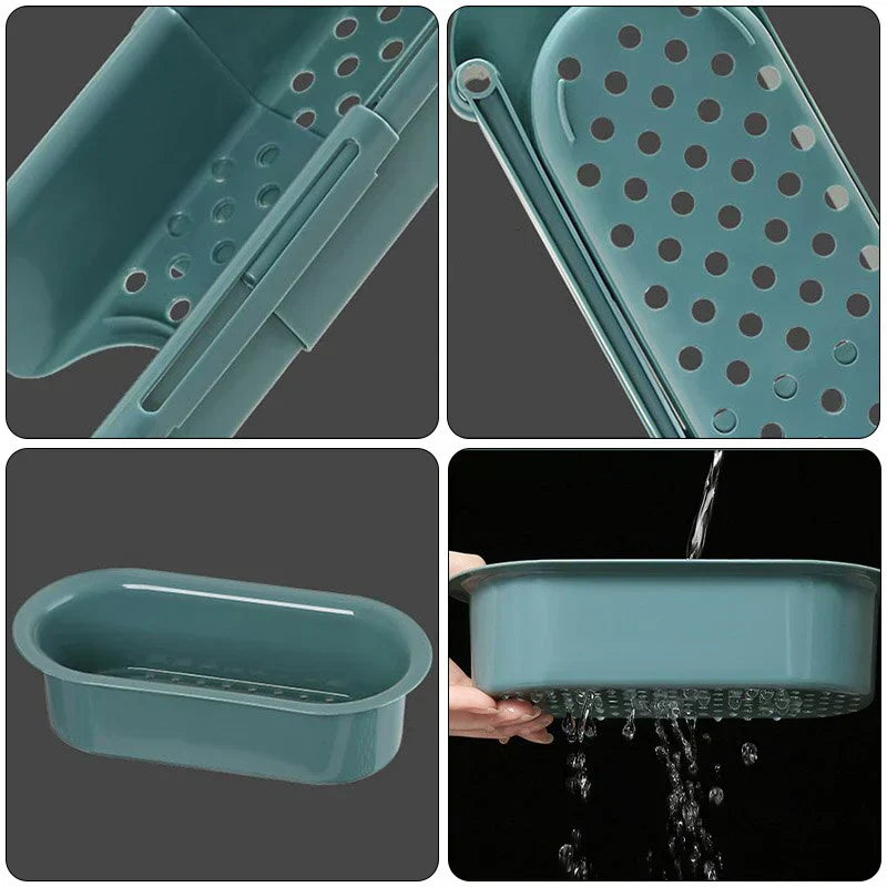 Space Saving Adjustable Sink Caddy for Sponges