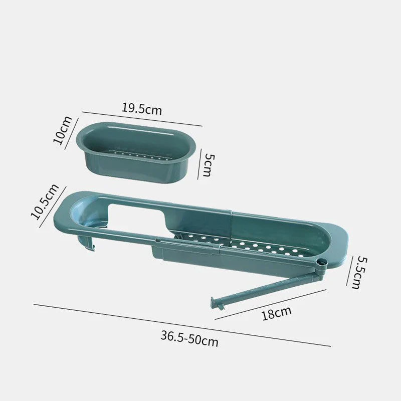 Space Saving Adjustable Sink Caddy for Sponges