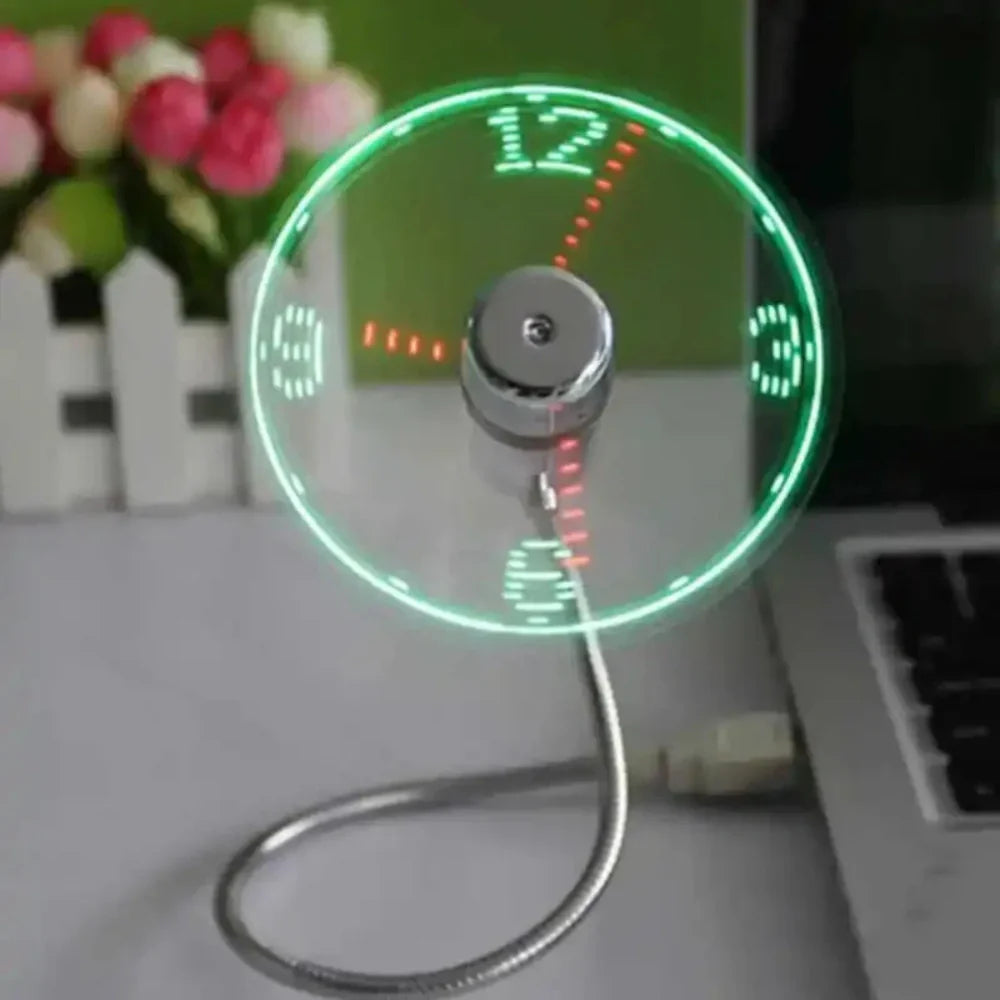 Quiet Cooling Desk Clock Fan