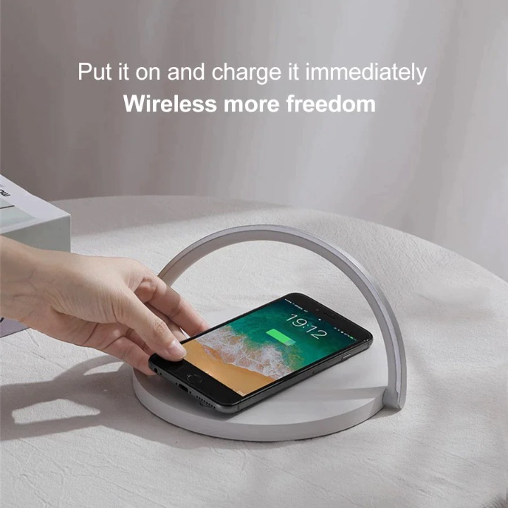 Compact LED Desk Lamp with Wireless Charger