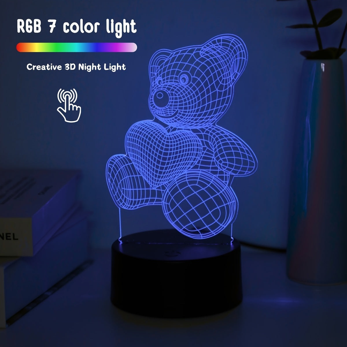 3D Cute Teddy Bear Night Lamp