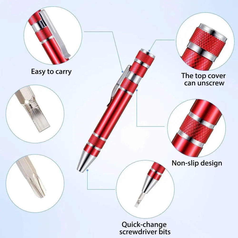 Compact 8-in-1 Multi Tool Screwdriver Set