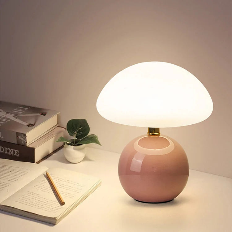 Soft Mushroom Table Lamp - Warm Cream Bedroom Light