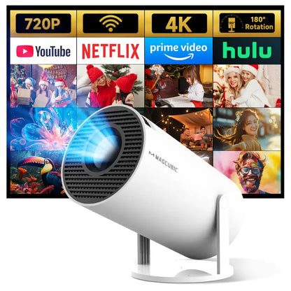 Compact 4K Portable Android Projector with WiFi - Befez