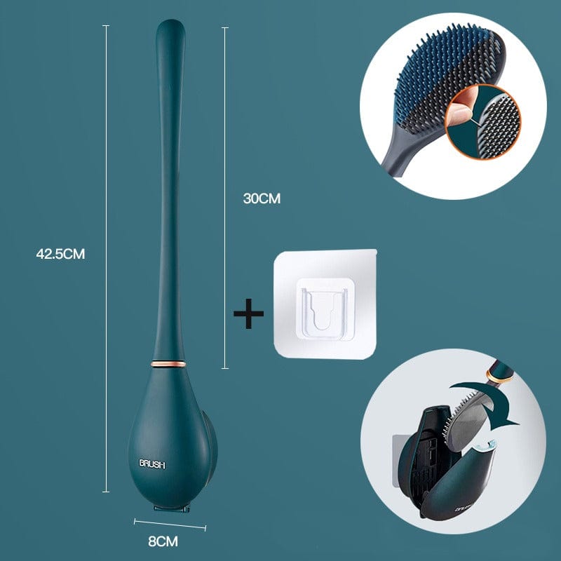 Soft Silicone Toilet Brush Compact Design
