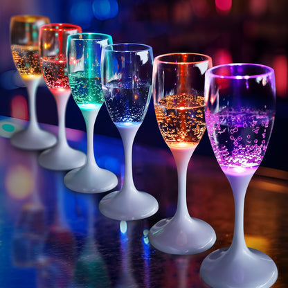Colorful LED Wine Cups | 6 Color Changing Party Glasses