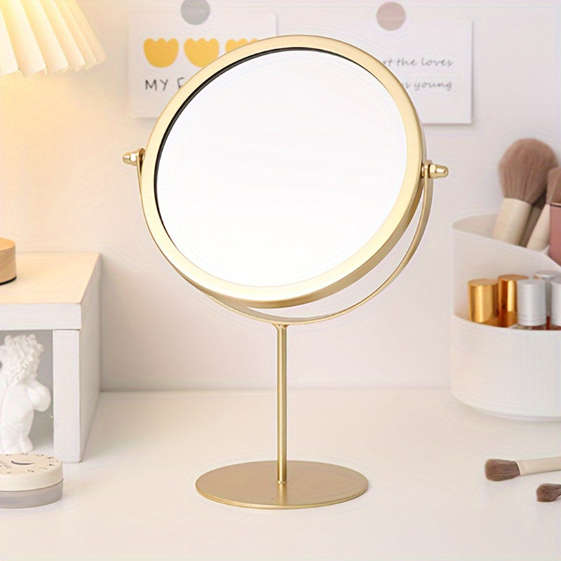 Classic Round Makeup Mirror with Metal Stand - Befez
