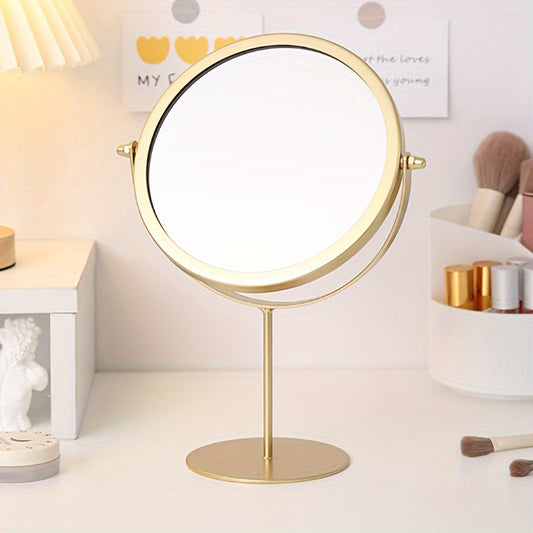 Classic Round Makeup Mirror with Metal Stand - Befez