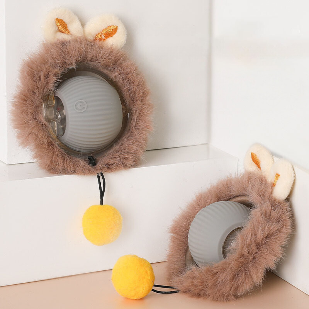 Fun Interactive Furry Cat Toy Ball