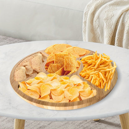 Natural Bamboo Round Serving Platter