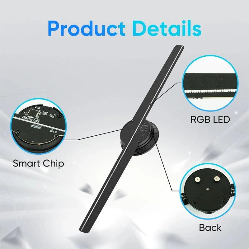 Colorful 3D Holographic Fan Light Show