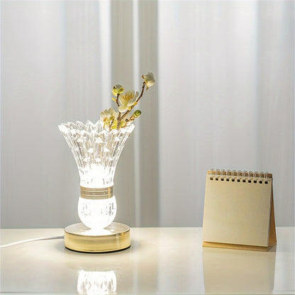 Luxury LED Crystal Desk Lamp with Adjustable Brightness