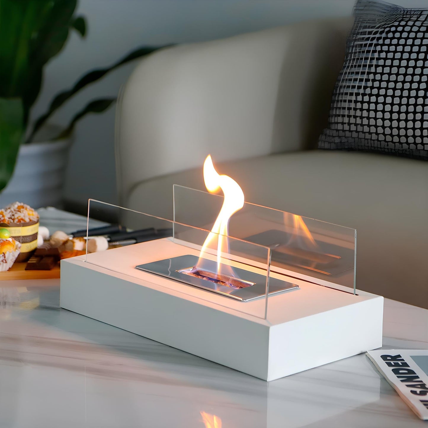 Realistic Flame Portable Tabletop Fire Pit