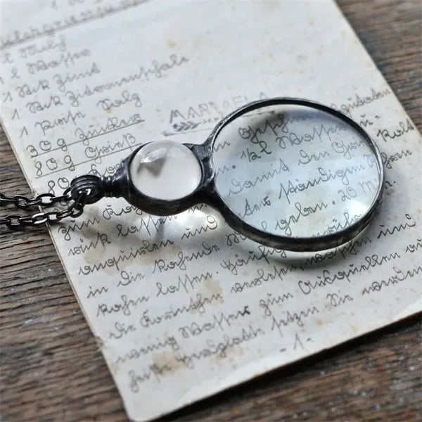 Classic Magnifying Glass Pendant Necklace