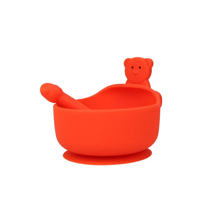 Soft Silicone Baby Feeding Bowl Set with Spoon