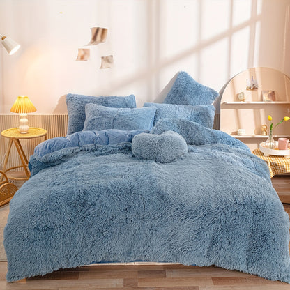 Cozy Soft Plush Duvet Cover Set with Zipper