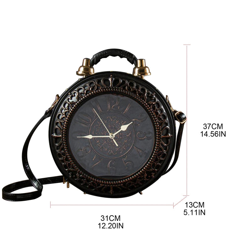Unique Retro Style Clock Purse Bag
