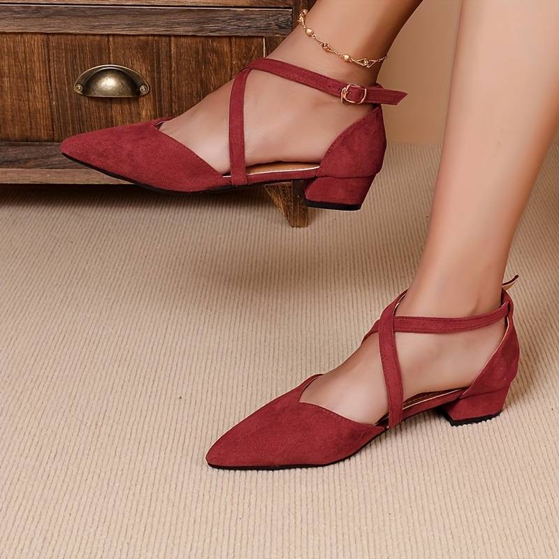 Stylish Low Heel Shoes for Women in Solid Colors