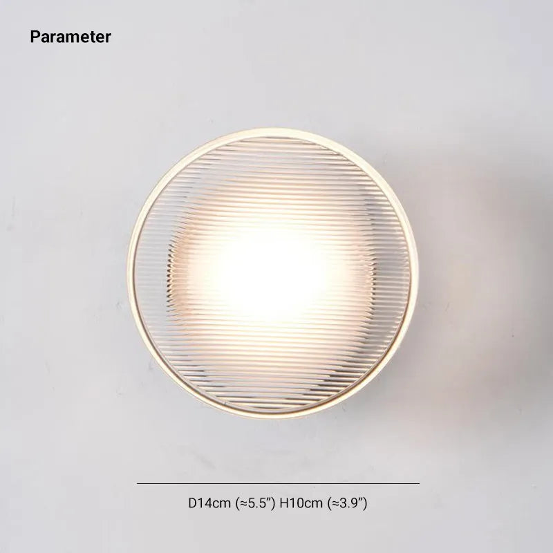 Compact Metal Wall Light Modern Round Shade
