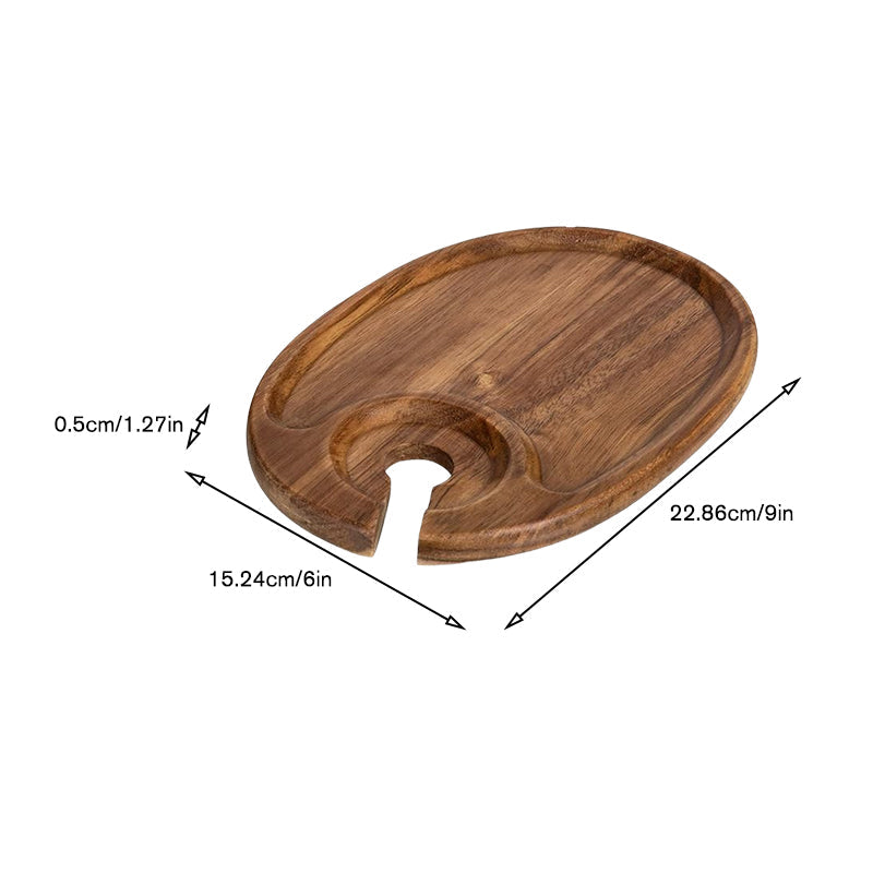 Stylish Appetizer Plate with Wine Cup Holder