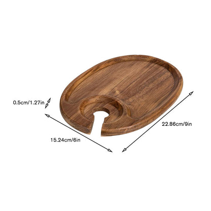 Stylish Appetizer Plate with Wine Cup Holder