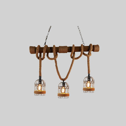 Vintage Industrial Wooden Pendant Light