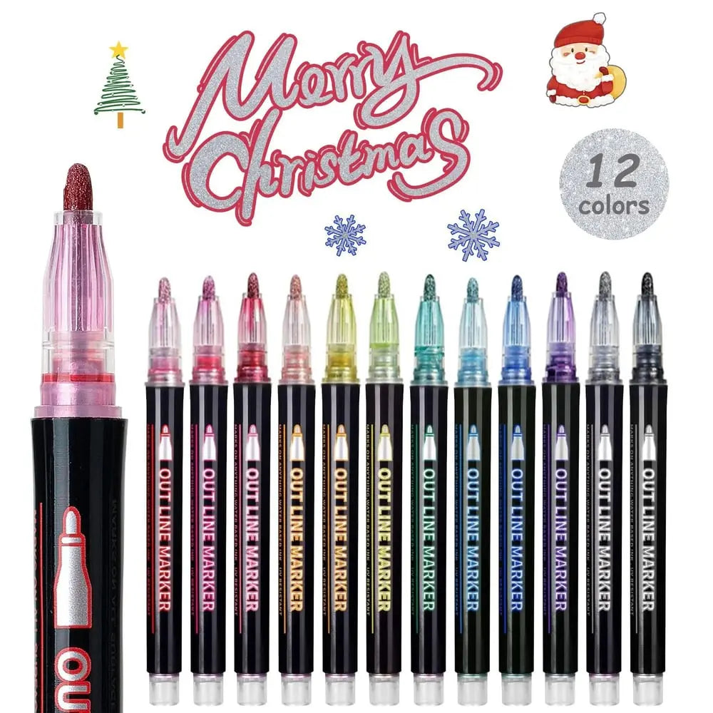 Vibrant Metallic Art Markers Set