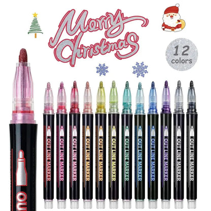 Vibrant Metallic Art Markers Set