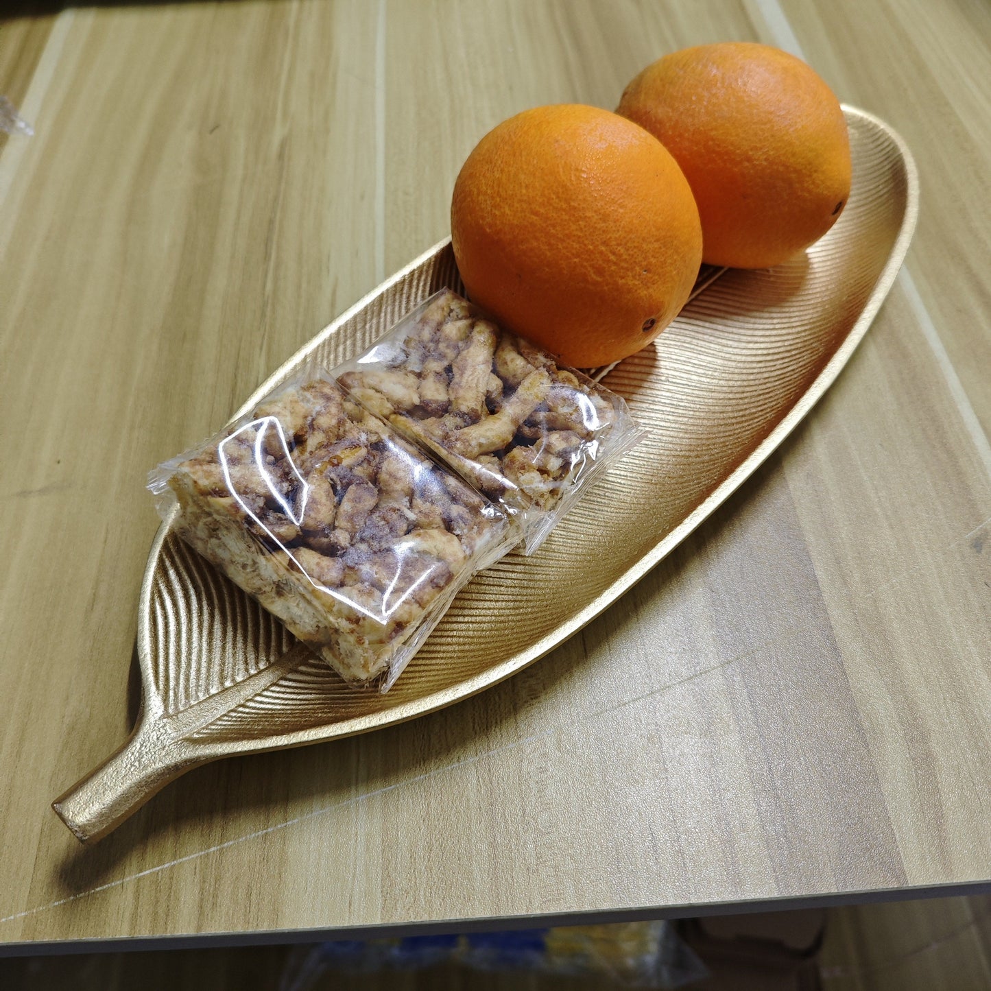 Natural Wood Leaf Shaped Serving Tray