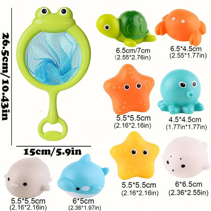 Colorful Bath Toy with Scoop Net