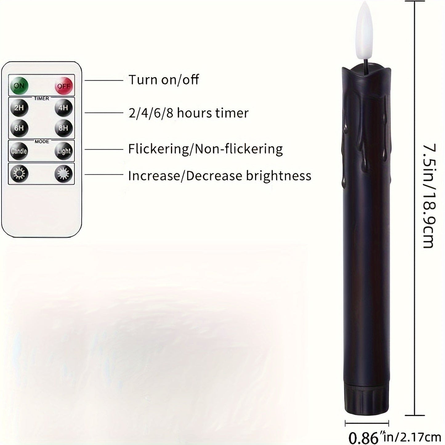Warm Ambient Flameless LED Candles with Remote Control