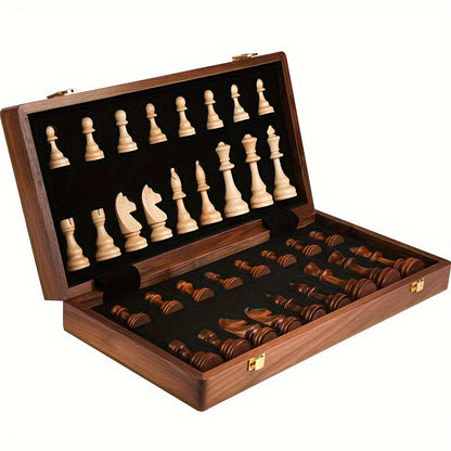 Traditional Wood Chess Board Set for Home and Travel