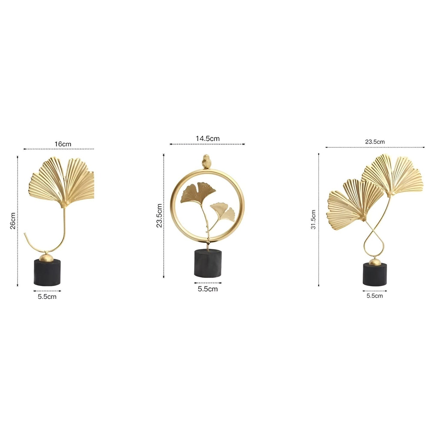 Simple Nature Inspired Leaf Decor Statue