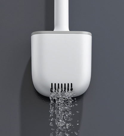 Hygienic Toilet Brush with Soft Silicone Bristles