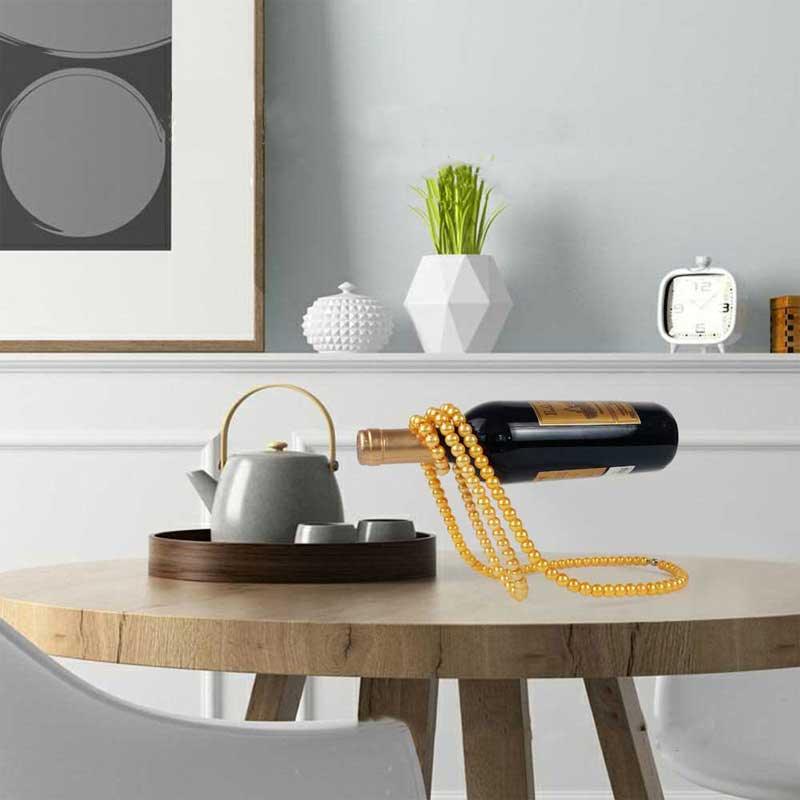 Stylish Glass Wine Bottle Hanger Rack