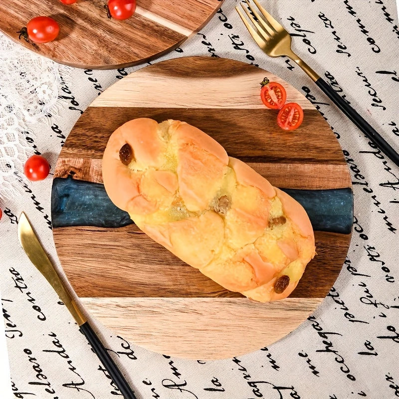 Natural Wood Round Serving Board