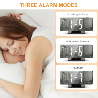 Adjustable LED Digital Alarm Clock with Temperature Display