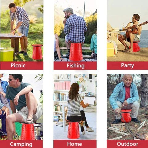 Portable Folding Stool Convenient Compact Seat