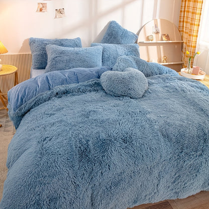 Soft Plush Duvet Cover Set for Cozy Bedding