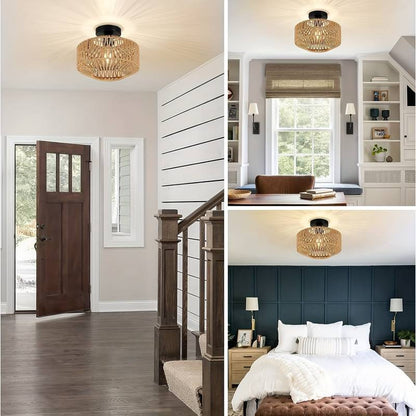 Stylish Woven Cap Pendant Lamp