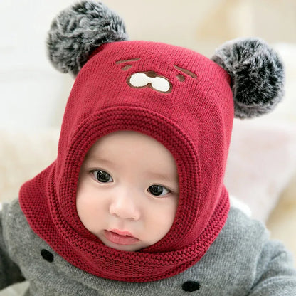 Cozy Baby Animal Hat with Fleece Earflap